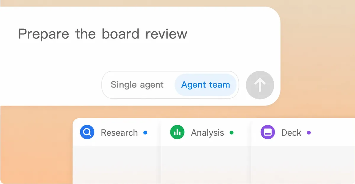 Context Desktop coordinating research, modeling, and presentation agents