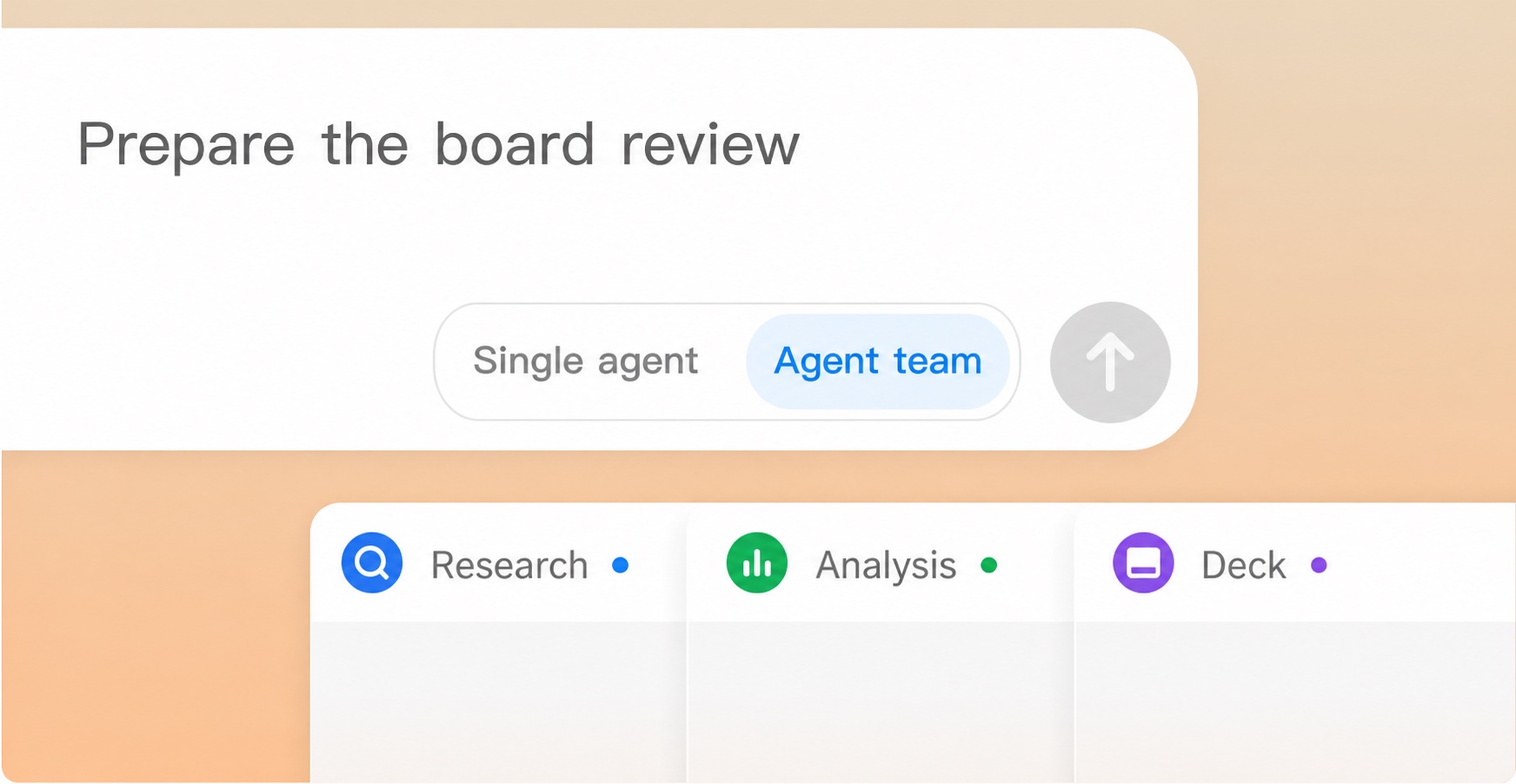 Context Desktop coordinating research, modeling, and presentation agents